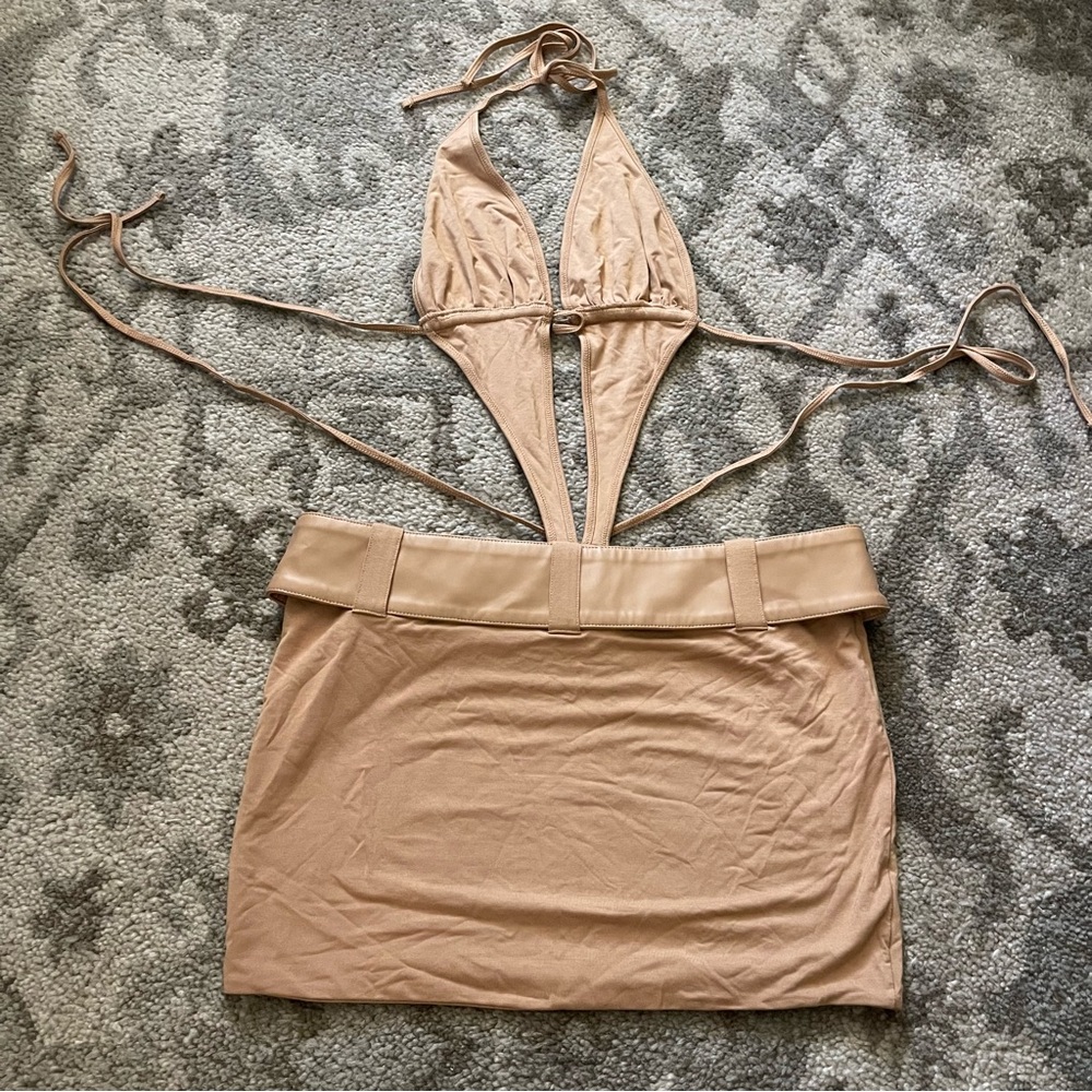 I.AM.GIA | LURIA PU Faux Suede Cut Out Micro Mini Dress - Picture 6 of 8
